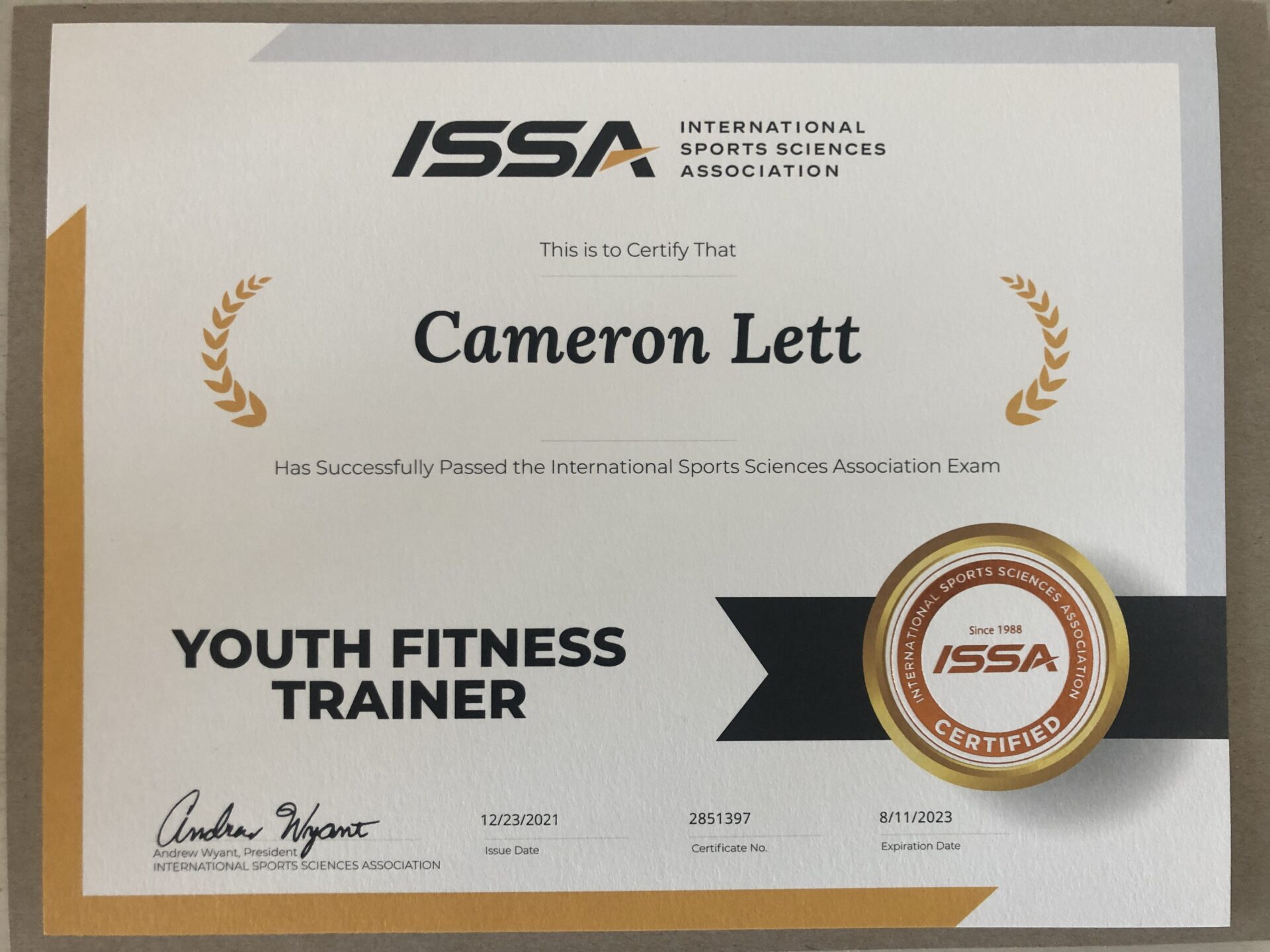 Youth fitness trainer certification